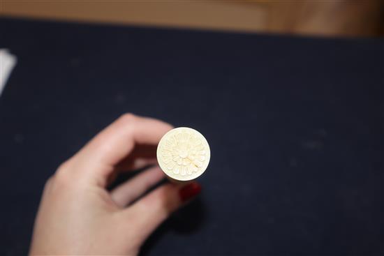 An ivory bodkin case length 15cm